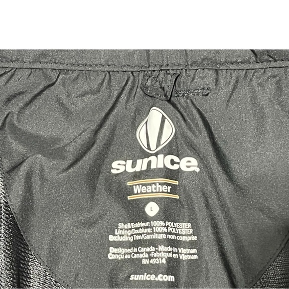 Sunice Black Weather Straight Leg Capri Polyester Crop Pants Size L - Picture 5 of 10